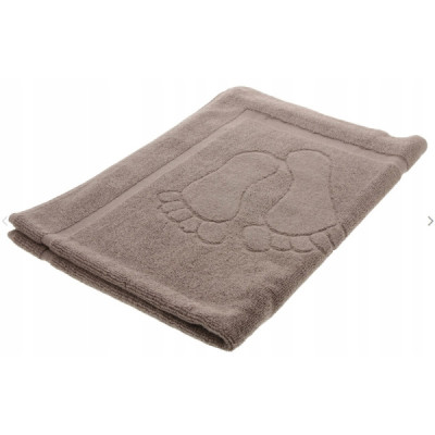 Ręcznik/dywanik łazienkowy stopki 50/70 brąz