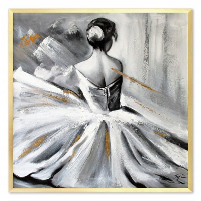 Obraz ręcznie malowany baletnica rama G107156