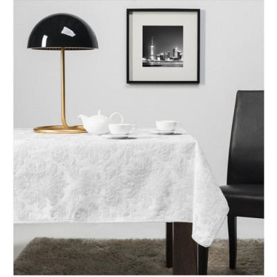 BAX Obrus biały żakardowy 140X220 cm