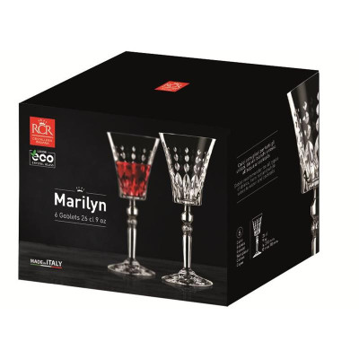 RCR MARILYN Komplet 6 kieliszków 210ml wino