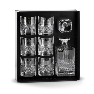 BOHEMIA PRESTIGE ELEGANTE ZESTAW DO WHISKY 1+6