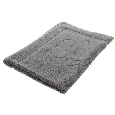 Ręcznik/dywanik łazienkowy stopki 50/70 szary