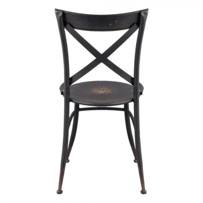 Krzesło metalowe czarne postarzane 5Y0396