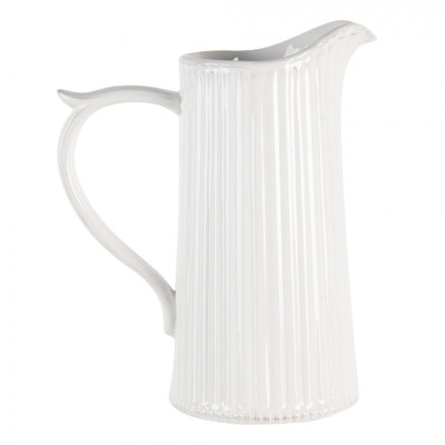 Biały dzbanek ceramiczny PLKA 23 cm