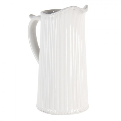 Biały dzbanek ceramiczny PLKA 23 cm