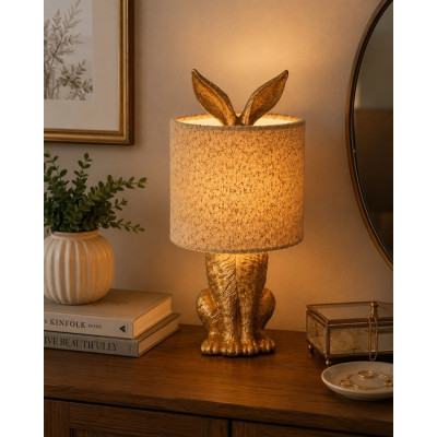 Lampa stołowa „Królik” Ø 20 × 43 cm – złota  6LMC0111GOY