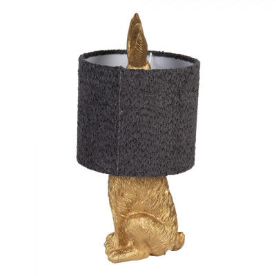 Lampa stołowa „Królik” Ø 20 × 43 cm – złoto/czarna  6LMC0111GOG